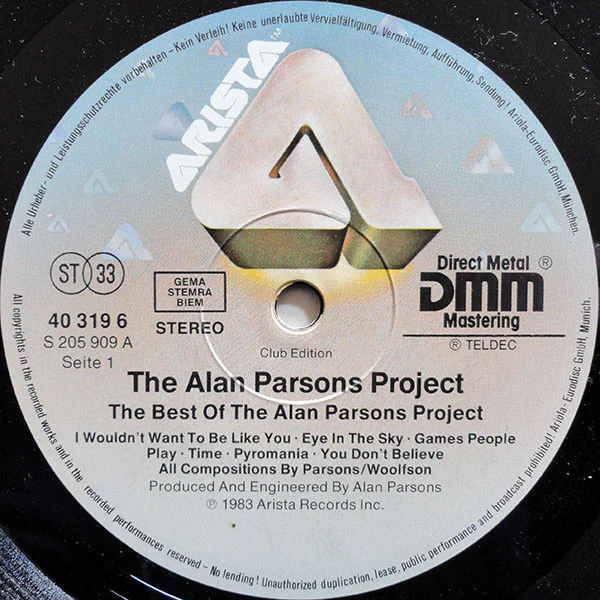 The Alan Parsons Project – The Best Of The Alan Parsons Project (VG/VG) – LP, EU 1984 - Image 4