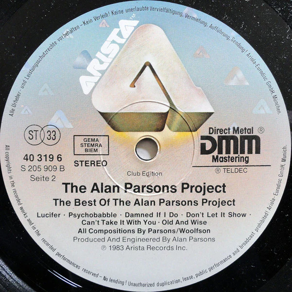 The Alan Parsons Project – The Best Of The Alan Parsons Project (VG/VG) – LP, EU 1984 - Image 5