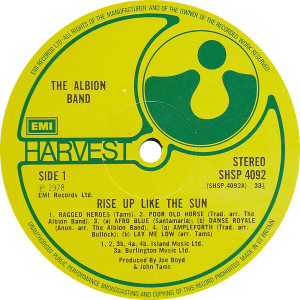 The Albion Band – Rise Up Like The Sun (VG+/VG) – LP, UK 1978 - Image 3