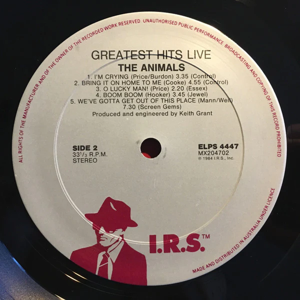The Animals – Greatest Hits Live! (VG+/VG+) – LP, AU 1988 - Image 4