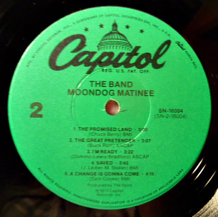 The Band – Moondog Matinee (VG+/VG+) – LP, US 1980 - Image 4