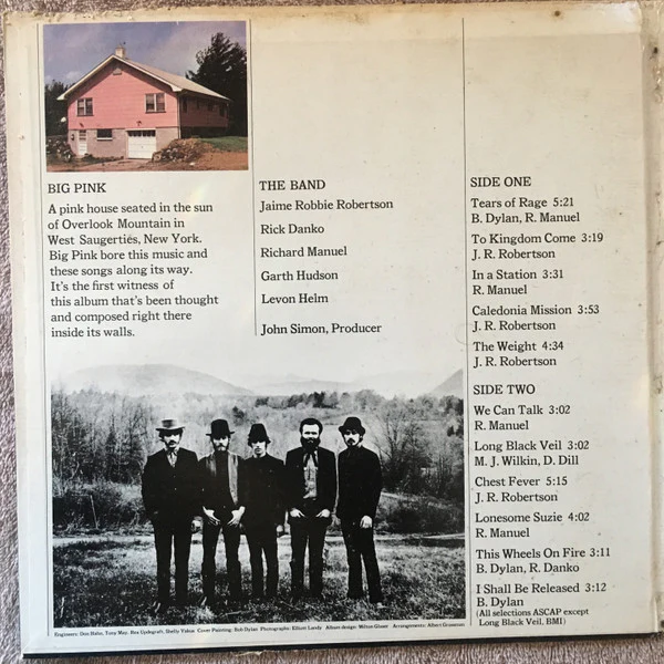 The Band – Music From Big Pink (VG+/VG+) – LP, US 1978 - Image 2