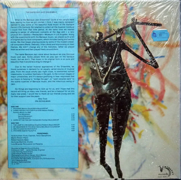 The Baroque Jazz Ensemble, Ira Schulman – The Baroque Jazz Ensemble (VG+/VG+) – LP, US 1977 - Image 2