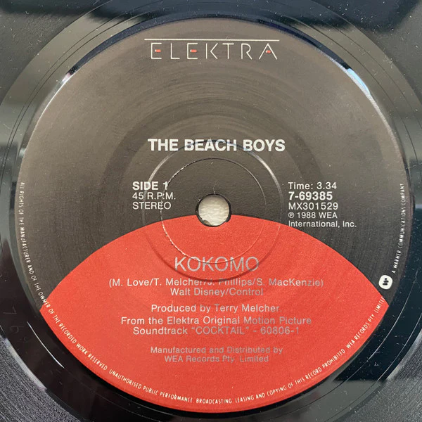 The Beach Boys, Little Richard – Kokomo / Tutti Frutti (VG+/Generic) – 7", AU 1988