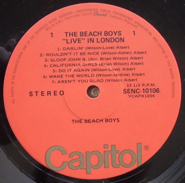 The Beach Boys – The Beach Boys 'Live' In London (VG/VG) – LP, AU 1975 - Image 4