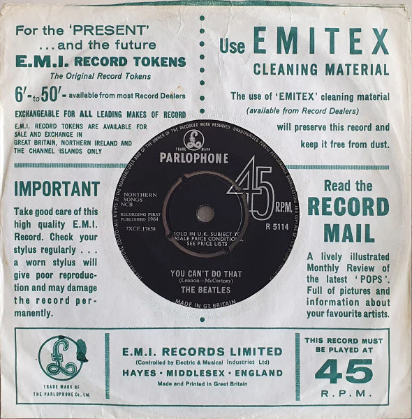 The Beatles – Can't Buy Me Love (VG/Generic) – 7", UK 1964 - Image 4