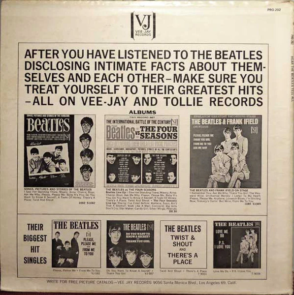 The Beatles – Hear The Beatles Tell All (VG/VG+) – LP, US 1979 - Image 2