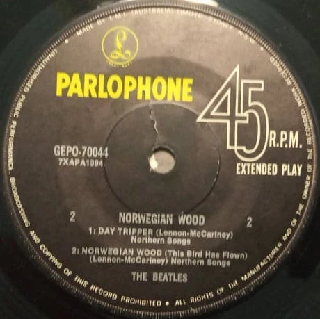 The Beatles – Norwegian Wood (VG/VG+) – 7", AU 1973 - Image 4