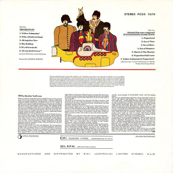 The Beatles – Yellow Submarine (VG+/VG+) – LP, AU 1978 - Image 2