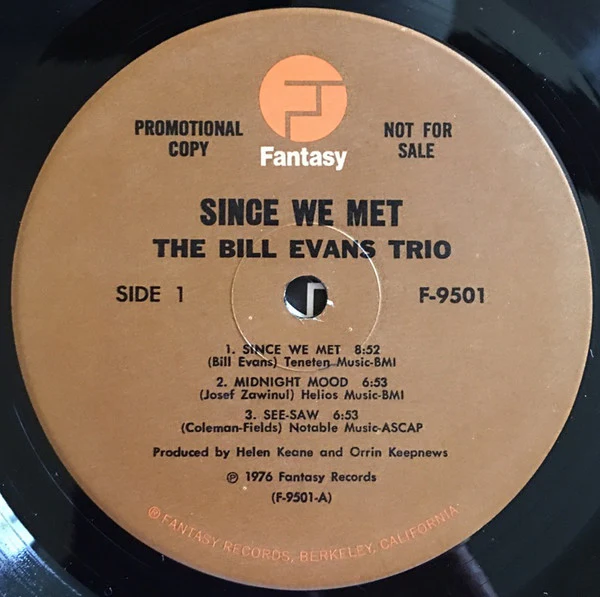 The Bill Evans Trio – Since We Met (VG+/VG+) – LP, US 1976 - Image 5
