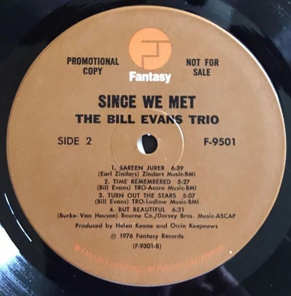 The Bill Evans Trio – Since We Met (VG+/VG+) – LP, US 1976 - Image 6