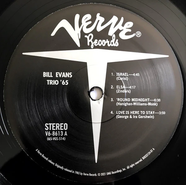 The Bill Evans Trio – Trio '65 (VG+/E) – LP, Worldwide 2022 - Image 5