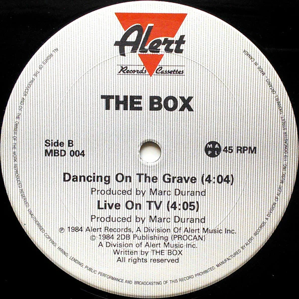 The Box – Dancing On The Grave (VG+/VG+) – 12", CA 1984 - Image 3