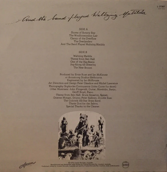 The Bushwackers – And The Band Played Waltzing Matilda (VG+/VG+) – LP, AU 1980 - Image 2