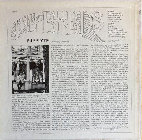 The Byrds – Preflyte (VG+/VG+) – LP, US 1973 - Image 2