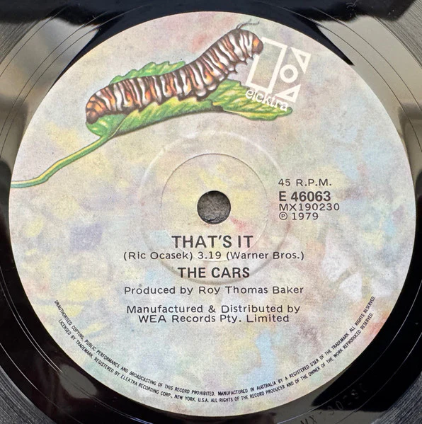 The Cars – Let's Go (VG+/Generic) – 7", AU 1979 - Image 2