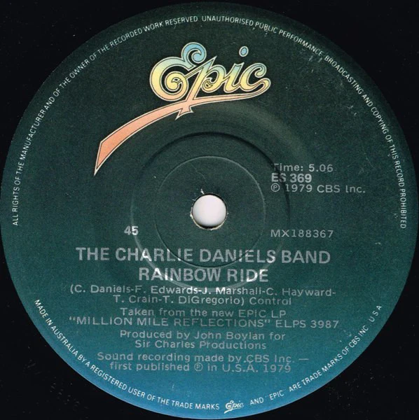 The Charlie Daniels Band – The Devil Went Down To Georgia (VG+/Generic) – 7", AU 1979 - Image 2