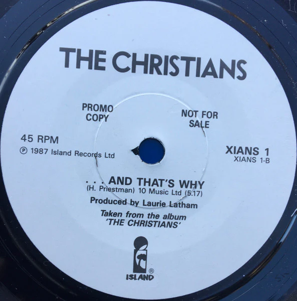 The Christians – The Christians (VG+/VG+) – 4x7", UK 1987 - Image 4