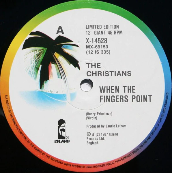 The Christians – When The Fingers Point (VG/VG) – 12", AU 1987 - Image 3
