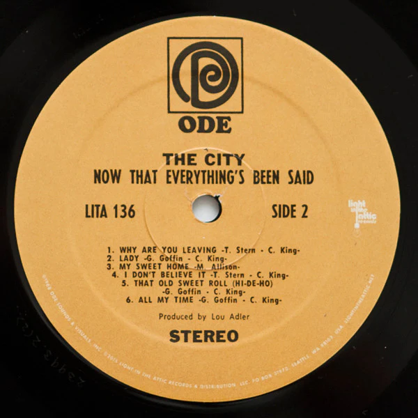 The City – Now That Everything's Been Said (VG+/VG+) – LP, US 2015 - Image 4