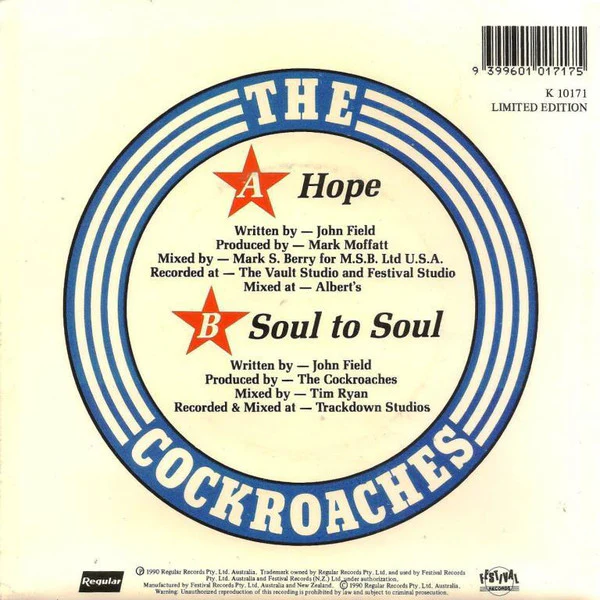 The Cockroaches – Hope (VG+/VG+) – 7", AU 1990 - Image 2