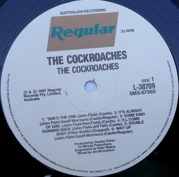The Cockroaches – The Cockroaches (E/VG+) – LP, AU 1987 - Image 3