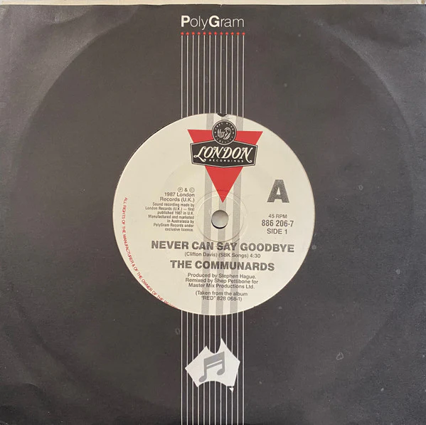 The Communards – Never Can Say Goodbye (E/Generic) – 7", Australasia 1987 - Image 3