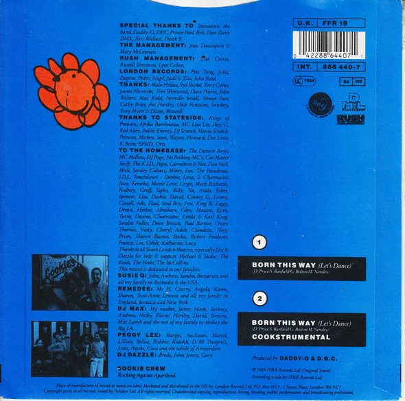 The Cookie Crew – Born This Way (Let's Dance) (VG/VG+) – 7", UK 1989 - Image 2