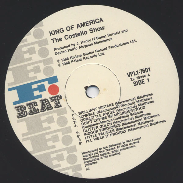 The Costello Show, The Attractions, The Confederates – King Of America (E/E) – LP, AU 1986 - Image 3