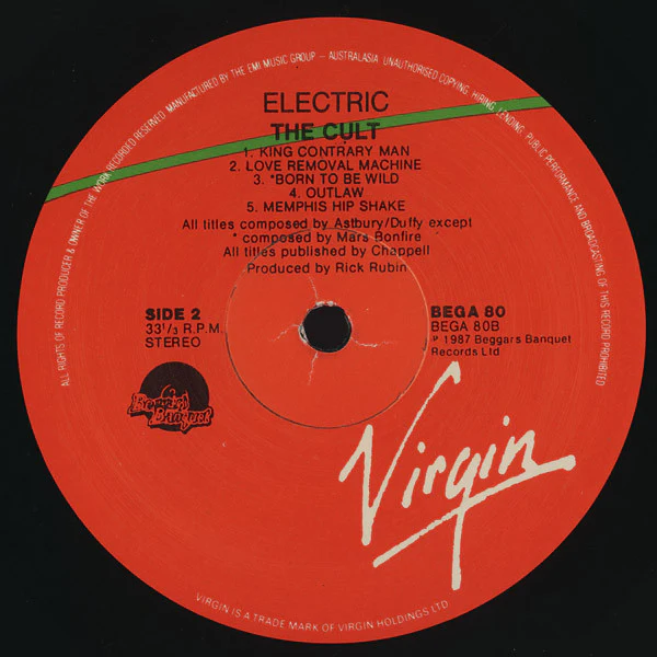 The Cult – Electric (VG/VG+) – LP, AU 1987 - Image 5