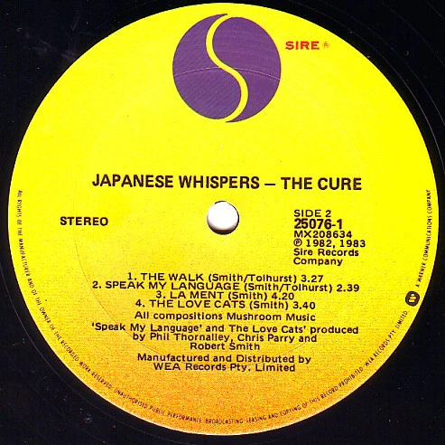 The Cure – Japanese Whispers (VG/VG+) – LP, AU 1983 - Image 6