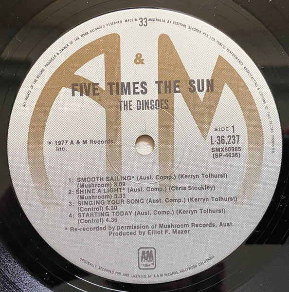 The Dingoes – Five Times The Sun (VG+/VG) – LP, AU 1977 - Image 3