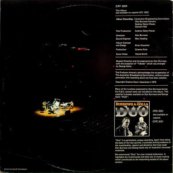 The Don Burrows Quintet – The New Don Burrows Quintet (VG+/VG+) – LP, AU 1975 - Image 4