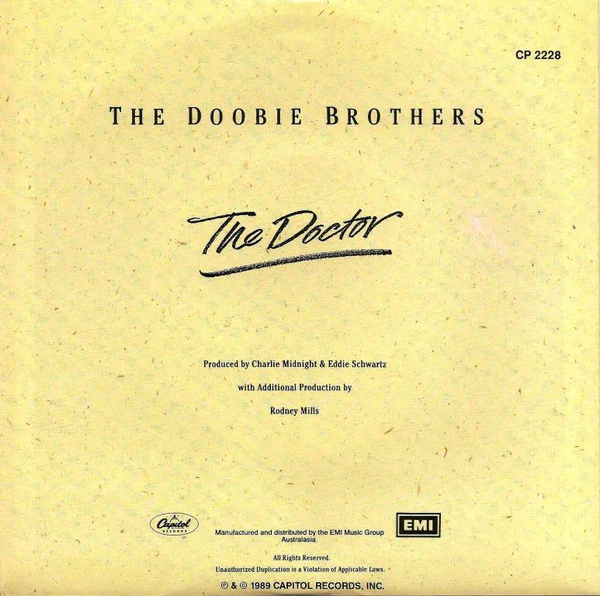 The Doobie Brothers – The Doctor (E/E) – 7", Australasia 1989 - Image 2