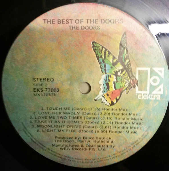 The Doors – The Best Of Doors (VG+/VG+) – LP, AU 1973 - Image 4