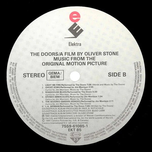 The Doors – The Doors (Music From The Original Motion Picture) (VG/VG+) – LP, EU 1991 - Image 4
