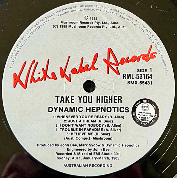 The Dynamic Hepnotics – Take You Higher (VG+/VG+) – LP, AU 1985 - Image 3