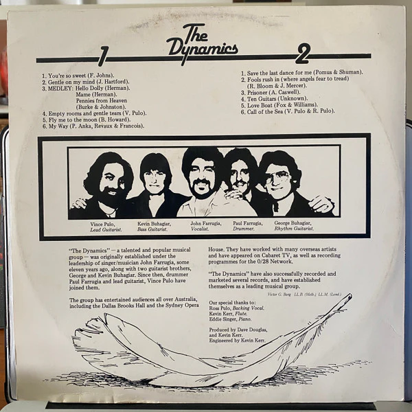 The Dynamics – Sincerely Yours (VG+/VG+) – LP, AU - Image 2