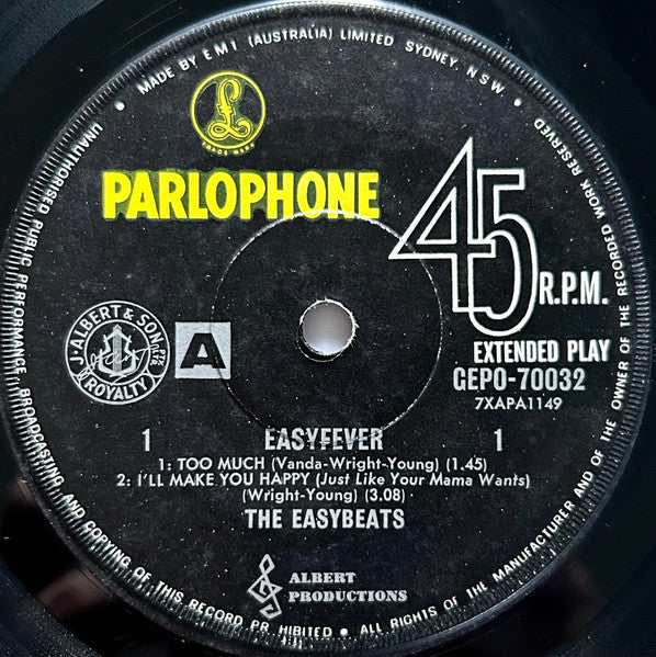 The Easybeats – Easyfever (VG+/VG+) – 7", AU 1966 - Image 3
