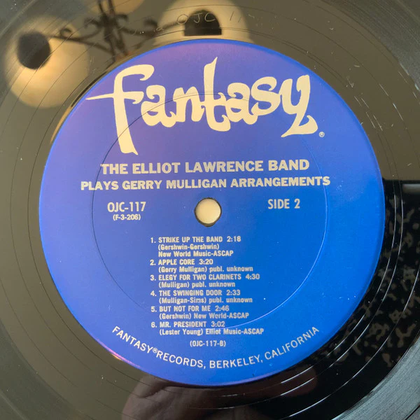 The Elliot Lawrence Band – Plays Gerry Mulligan Arrangements (VG/VG) – LP, US 1984 - Image 4