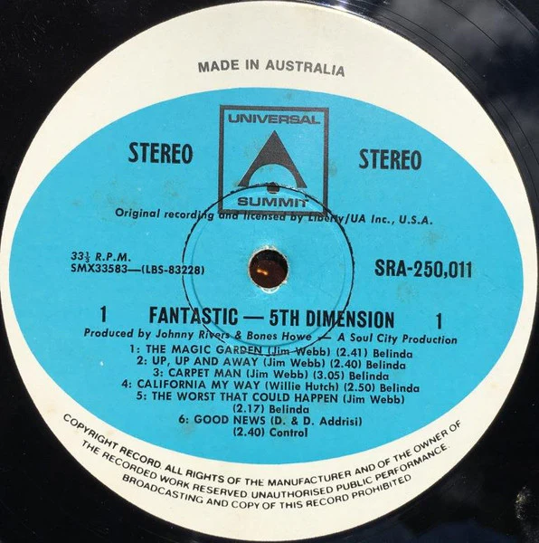 The Fifth Dimension – The Fantastic 5th Dimension (VG+/VG) – LP, AU - Image 3