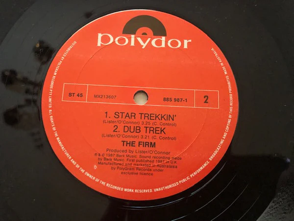 The Firm – Star Trekkin' (VG/VG+) – 12", Australasia 1987 - Image 7