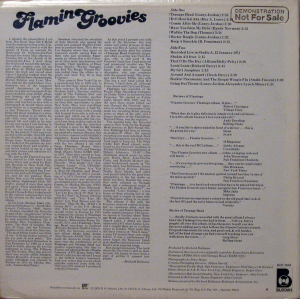 The Flamin' Groovies – Still Shakin (VG/VG) – LP, US 1976 - Image 2