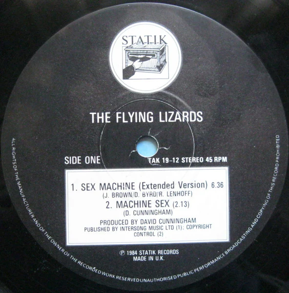 The Flying Lizards – Sex Machine (VG+/VG+) – 12", UK 1984 - Image 3
