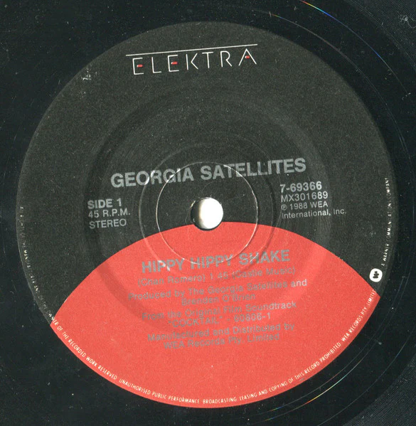 The Georgia Satellites – Hippy Hippy Shake (VG/VG+) – 7", AU 1988