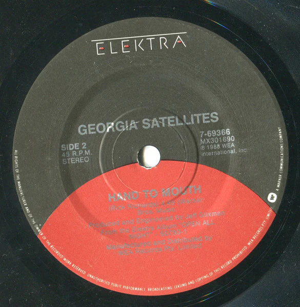The Georgia Satellites – Hippy Hippy Shake (VG/VG+) – 7", AU 1988 - Image 2