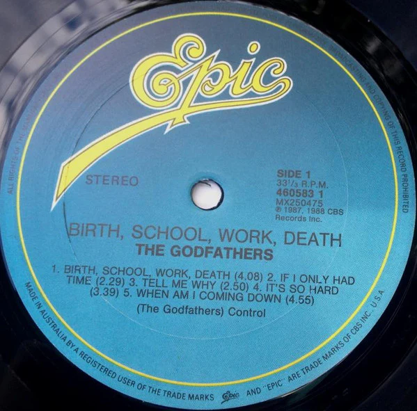 The Godfathers – Birth, School, Work, Death (E/VG+) – LP, AU 1988 - Image 3