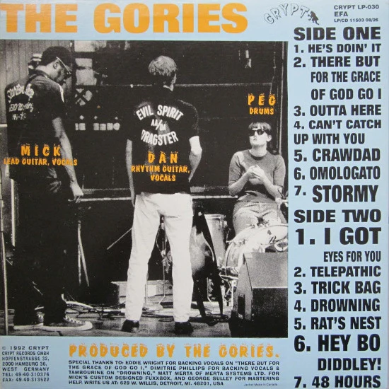 The Gories – Outta Here (VG+/VG+) – LP, DE 1992 - Image 2