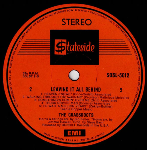 The Grass Roots – Leaving It All Behind (VG+/VG+) – LP, AU 1969 - Image 4