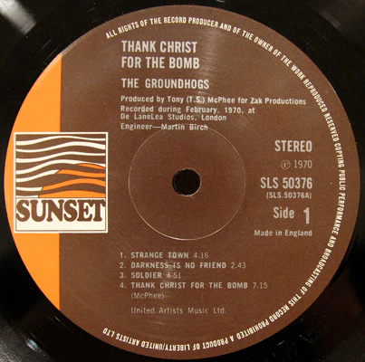 The Groundhogs – Thank Christ For The Bomb (E/VG+) – LP, UK - Image 3